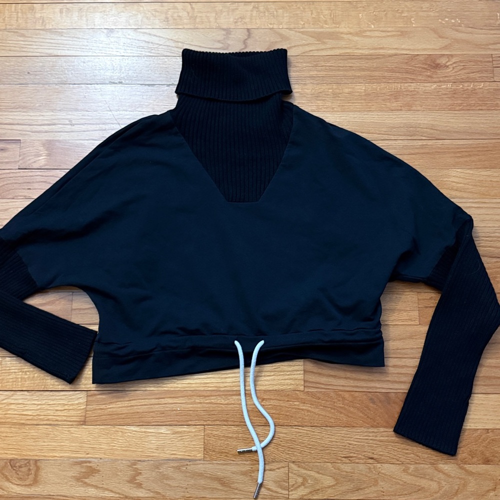 Varley Britannia Turtleneck Sweatshirt In Black Size S - Picture 3 of 7